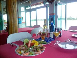 Camarones frescos del restaurante Del Mar en Tuxpan