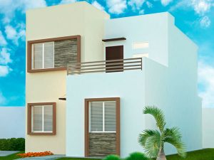 Exterior fachada casas Valle Alto en Tuxpan, Ver.