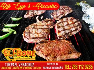 Corte carne Rib-Eye y Picaña del restaurante T-Bone en Tuxpan, Veracruz