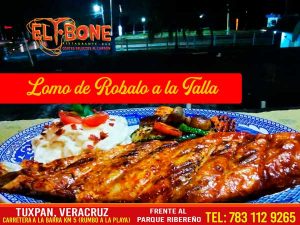 Robalo a la talla del restaurante Tbone en Tuxpan