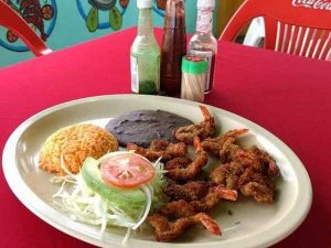 Camarones empanizados - Restaurante Doña Paty en la Laguna de Tampamachoco en Tuxpan, Veracruz