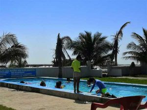 Alberca y Playa del Hotel Paraíso Real en la Playa de Tuxpan, Veracruz