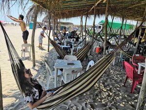 Palapas en la playa de Tuxpan - Hotel Paraíso Real