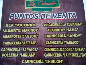 Puntos de venta de las Salsas la Cubanita en Tuxpan, Veracruz.