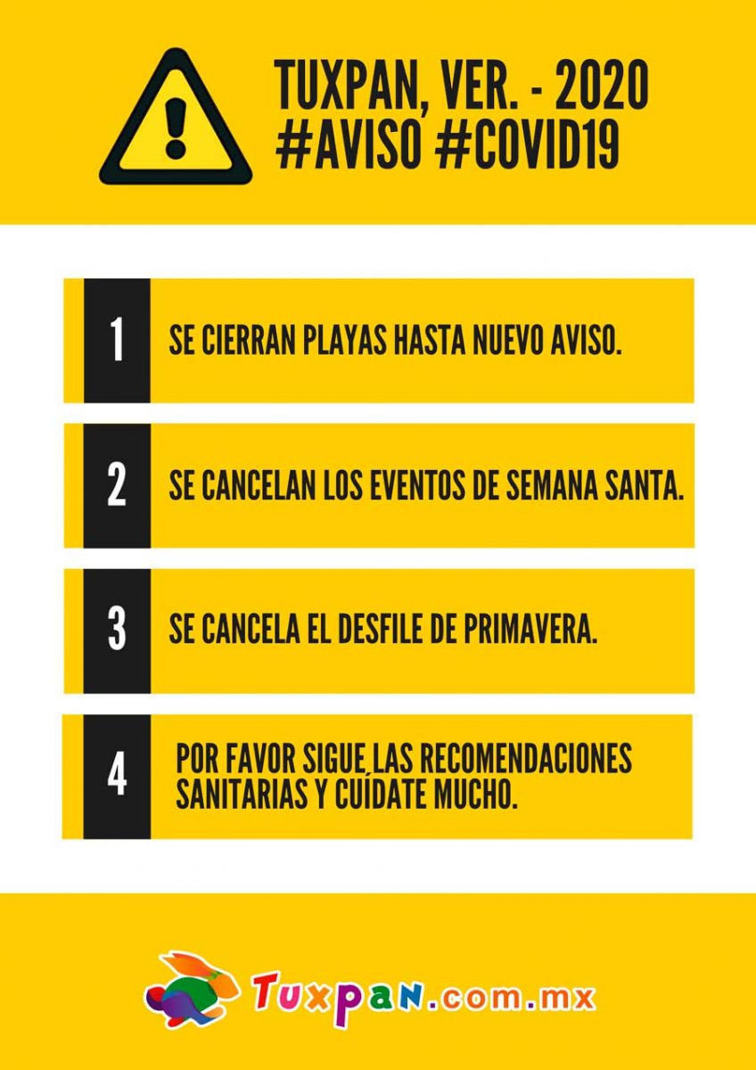 Cierran playas de Tuxpan por coronavirus COVID-19